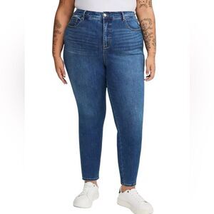 Torrid sky high skinny jeans plus size 26R premium stretch medium denim wash